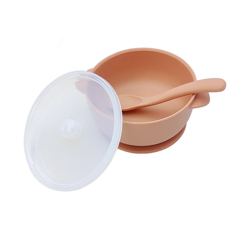 Silicone Baby Feeding Bowl with Suction Cup - Anti-Scald, Anti-Fall Tableware for Toddlers