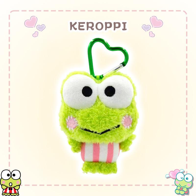 Sanrio Hello Kitty Melody Cinnamoroll Keroppi Pompom Purin Stuffed Toys Pendant Plush Toys Keyring Anime Keychain Birthday Gift