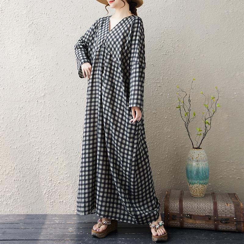 

DIMANAF 2025 Женское Весеннее Длинное Платье Большого Размера Свободное Базовое С Принтом Винтажное Повседневное Цветочное Оверсайз С Длинным Рукавом Макси One Size