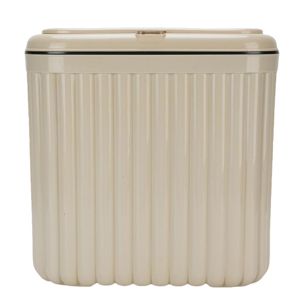 Slim Trash Can with Lid Bathroom Garbage Can with Pop Up Lid Waste Basket for Bathroom Kitchen