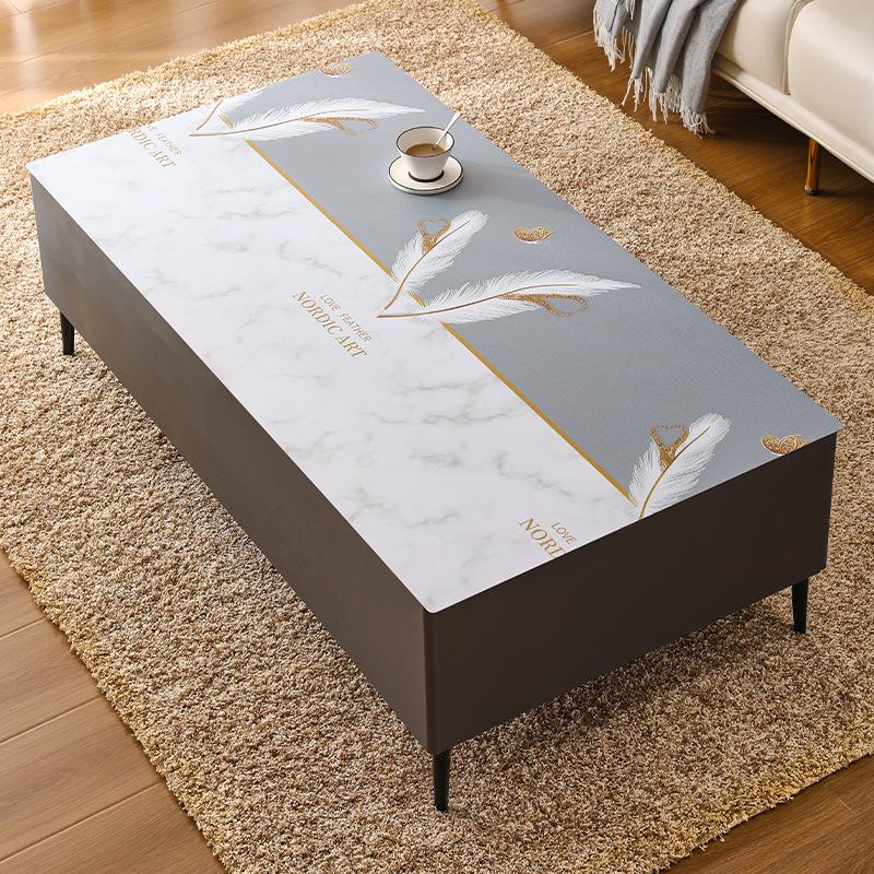

Настольный коврик водонепроницаемый и маслостойкий, не оставляющий следов и защищающий от ожогов, настольный коврик ПВХ, легкая роскошь, высококлассная скатерть для журнального столика, гостиной, домашнего стола 60*100cm