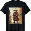 Katze Samurai Japan Japanisch Lustiges Grafik T-Shirt