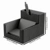 3D Printed Striped Pen Holder Plastic Desktop Storage Rack Business Card Box  School