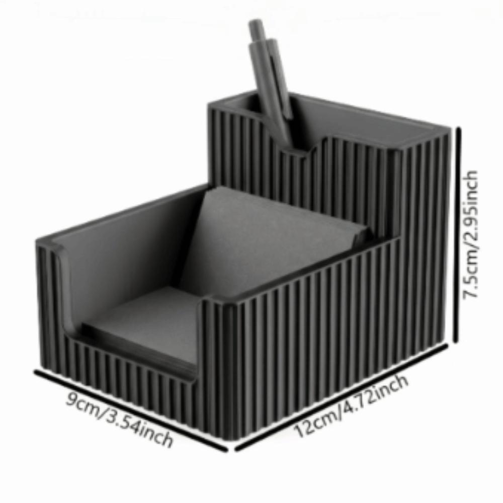 3D Printed Striped Pen Holder Plastic Desktop Storage Rack Business Card Box  School