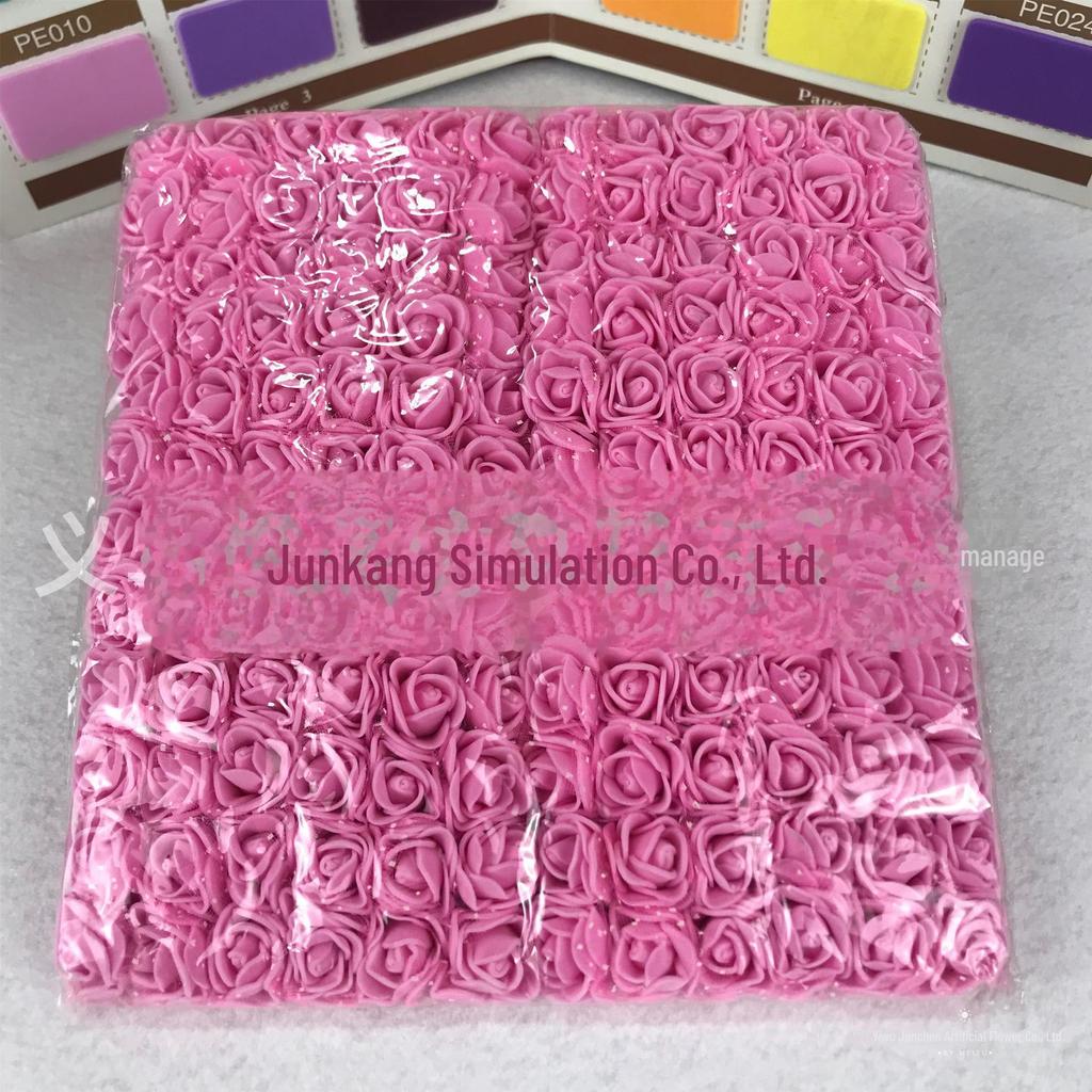 144 DIY 2.5cm Yarn Roses - PE Foam Flowers for Bridal & Candy Wreaths