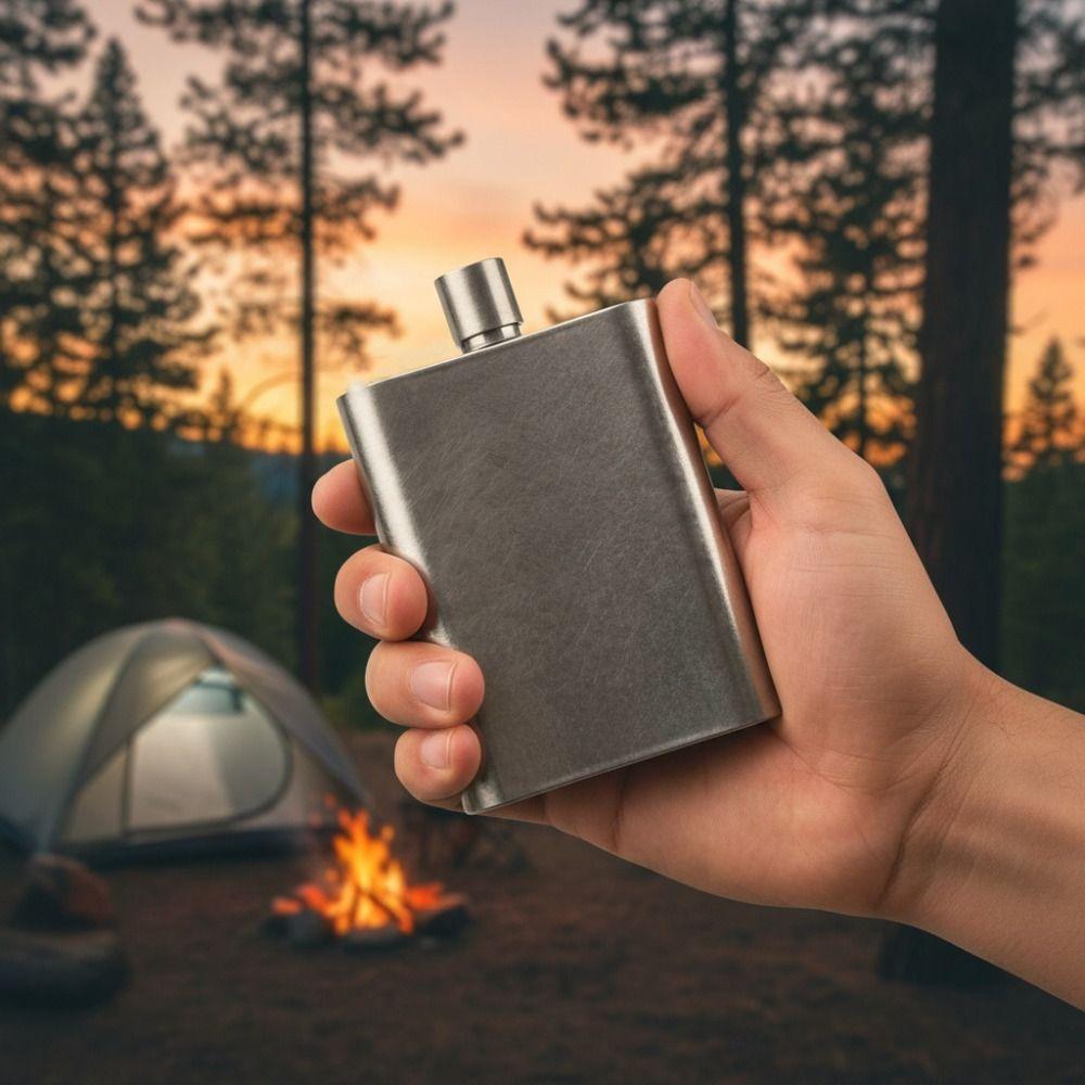 100ML Pure Titanium Hip Flask Mini Corrosion-resistant Spirit Bottle Lightweight Cold/Heat-resistant Pocket Wine Flagon Outdoor