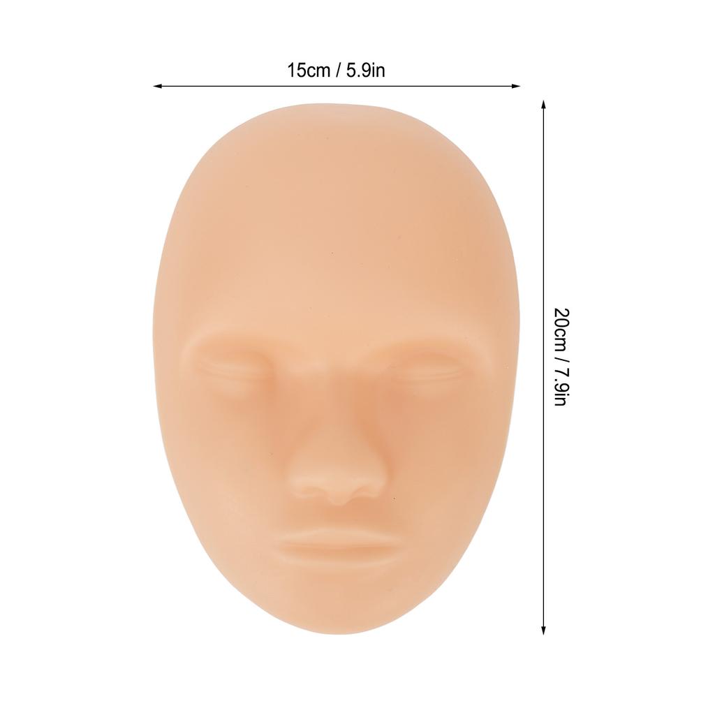 10pcs Tattoo Practice Skin Head 3D Soft Silicone Eyebrow Eyeliner Lip Microblading Tattooing Skin for Beginners