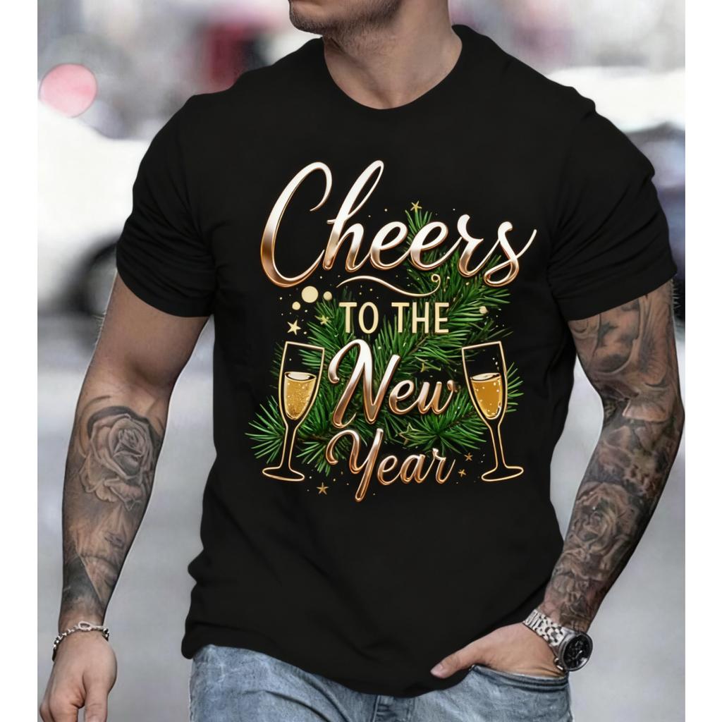 2026 Happy New Year 3D Printed T Shirt For Men Fashion New Mens Clothing Trend Cool Street Tops Womens Tshirts Couple Clothes