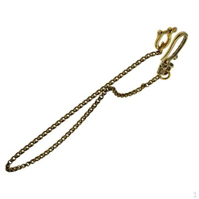 Brass Metal Biker Trucker Wallet Chain Jeans Keychain Rings Inch