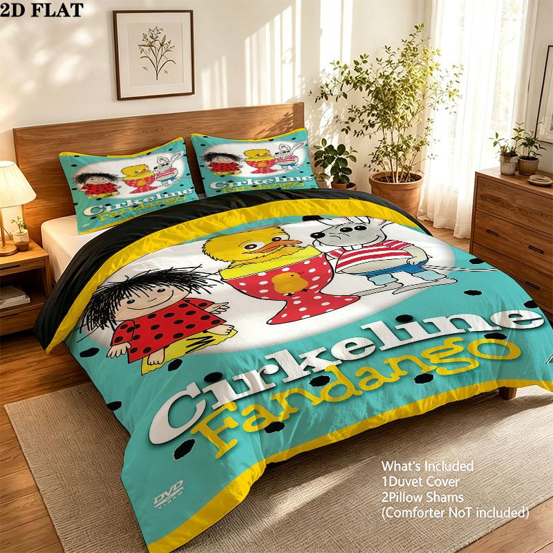 Cirkeline Bedding Quilt Set Quilt Cover Pillowcase Home Decoration Birthday Gift (1 * Duvet Cover + 2 * Pillowcase, Without Core)