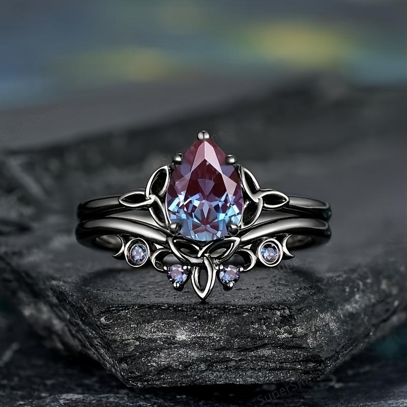 2Pieces/Set Vintage Fashion Luxury Women`s Ring