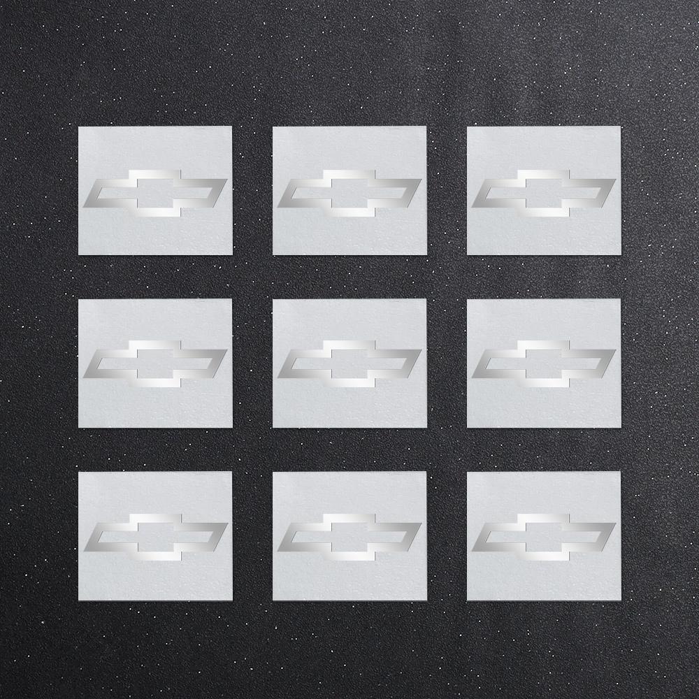 10pcs 3D Nickel Metal Car Interior Dekoration Stickers Badges Auto Styling For Chevrolet Silverado Trailblazer Suburban Traverse