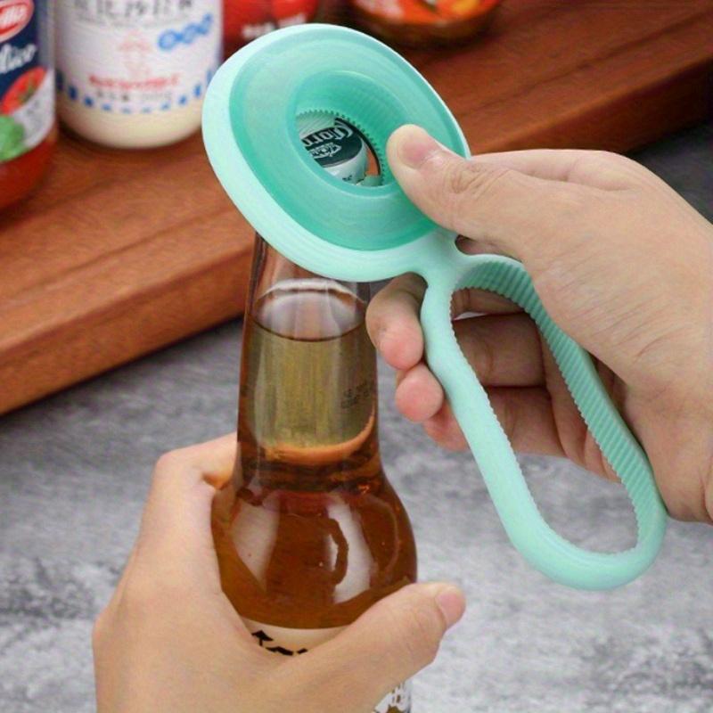 3ks Multifunkční silikonová sada otvíráků na plechovky a lahve, Snadné použití, Odolný plast s ergonomickou rukojetí, Vhodné na sodu, pivo a plechovky