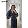 Trendy Loose V-Neck Wide Leg Pants Casual Fashion Set for Women