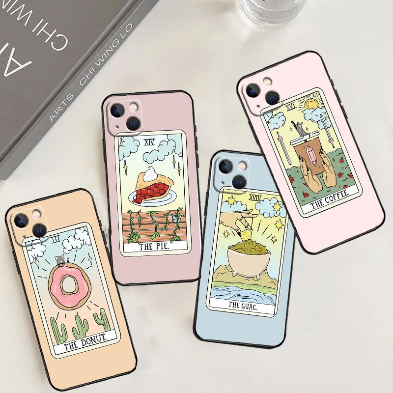 CAKE COFFEE The Boba Tarot Card Case For Xiaomi 15T Pro 13T 14T 14 15 Ultra 17 Pro Max POCO F8 Pro F5 F6 F7 X5 X6 X7 Cover
