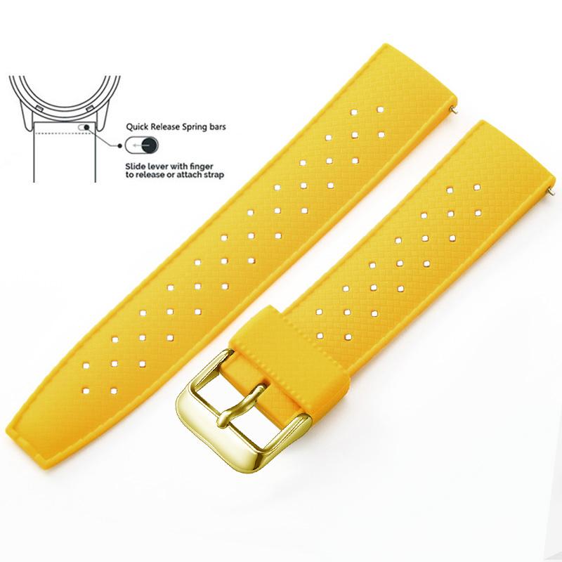 Tropical Silicone Watch Band Quick Release Watch Band 18mm 20mm 22mm Rubber Tropic Smart Watch Strap Waterpfroof Muti-Color