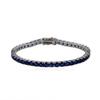 Bracciale Tennis Iced Out a Riga Singola con Zirconi Colorati in Ottone Placcato Rodio Gioielli di Moda per Donna Regalo
