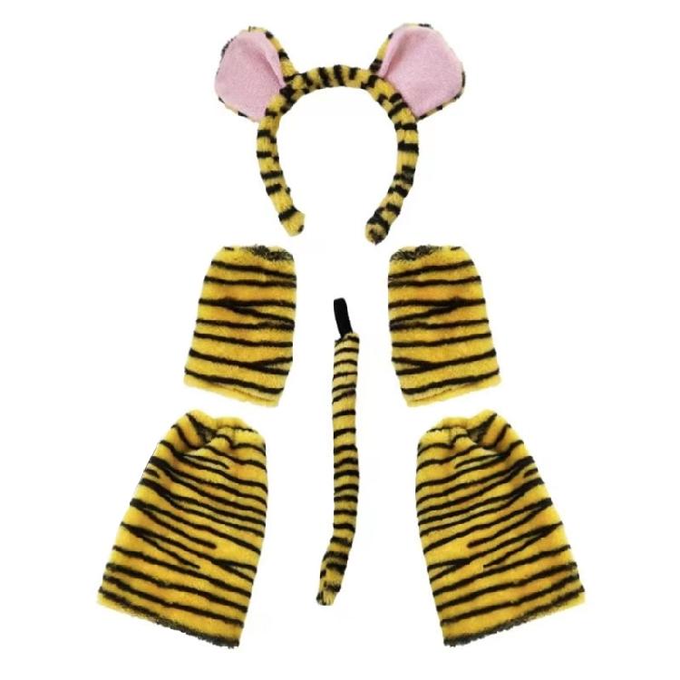 Akcesoria do Kostiumów Zwierzęcych Opaski na Głowę z Uszami Sarny/Małpy/Psa/Krowy/Niedźwiedzia, Muszka, Ogon