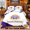 Anderlecht FC Pattern Bedding 3Pcs Set Custom Name, Bed Sheet And Pillowcases For Home Bedroom