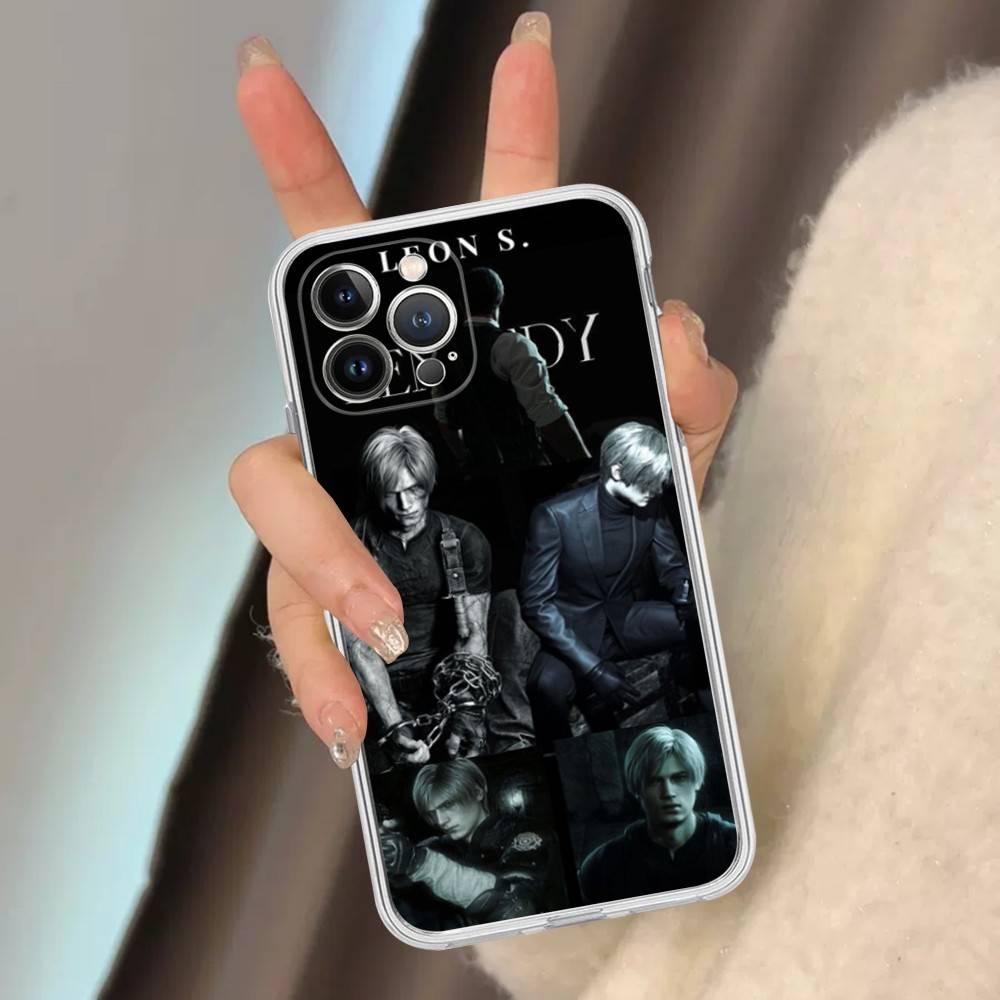 Game Leon Resident E-Evil Phone Case For IPhone 17 16 15 14 13 12 11 Pro Max Plus Soft Cover Personalized DIY