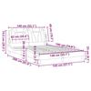 VidaXL Cadre de Lit Viana sans Matelas, Lit Rembourré avec Coussin, Lit Double, Lit Adulte Chambre, Moderne, Blanc 140x190 3208090