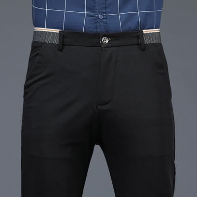 2024 Summer Thin Stretch Gentleman Business Casual Pants Men'S Slim Straight Leg Western Pants