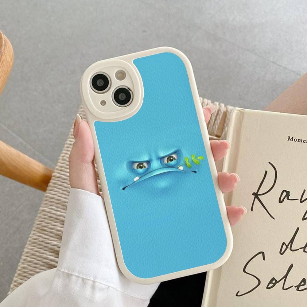 3D Funny Face Phone Case For IPhone 16 15 14 13 12 11 Pro Max Plus Leather Cover