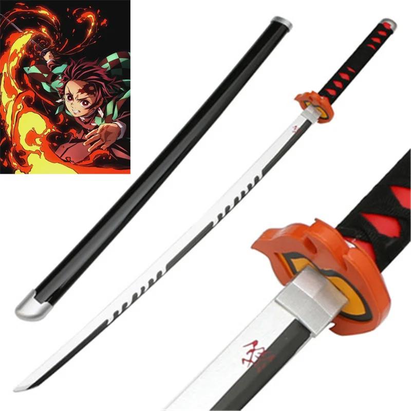 Cosplay Satoman Tanjiro Sword 41inch Anime Wood 104cm Katana Toy Model