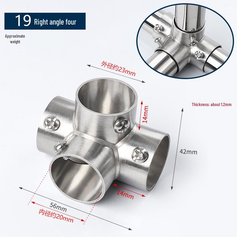 Stainless Steel Pipe Fittings for Clothes Racks and Shelves