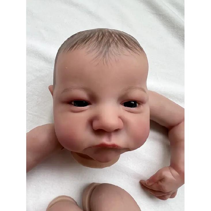 19 Inch Levi Awake Reborn Baby Doll Part NPK Lifelike 3D Painted with Visible Veins Includes Cloth Body