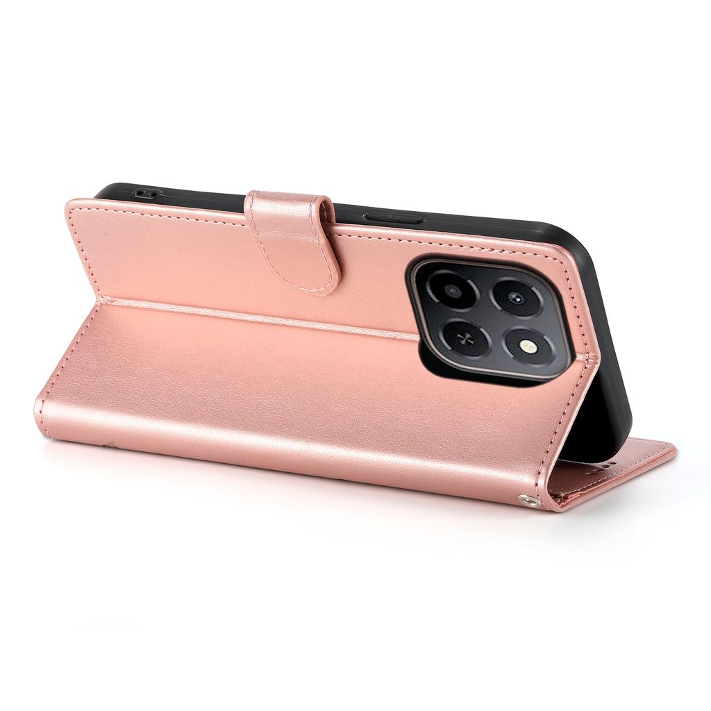 Etui portfelowe dla Honor X6c 4G/X5b/X5b Plus z nadrukiem motyla i kwiatów, skórzane PU, pokrowiec na telefon z paskiem na nadgarstek