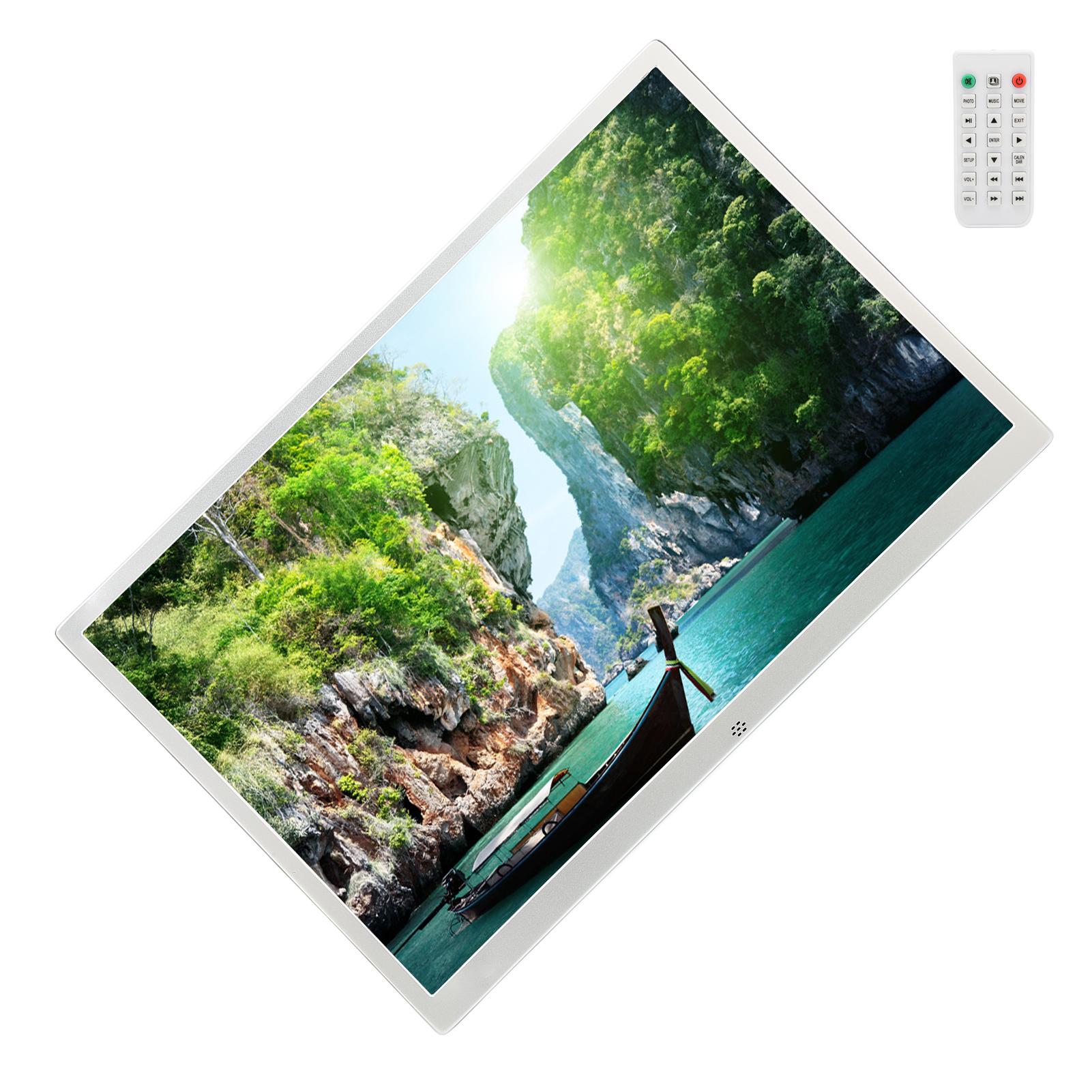 

17-дюймовая цифровая фоторамка 1440x900 HD Тонкие многофункциональные цифровые рамки для домашнего офиса EU Plug