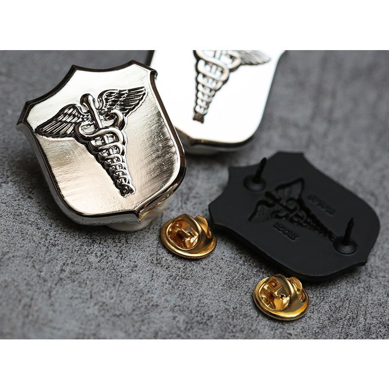 Marine Corps/Navy Combat Medical Badge Skill Badge Low Visibility Badge Military Fan Metal Hat Badge Shoulder Badge Collar