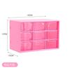 Desktop 9 Grid Storage Boxes Organizer Transparent Small Drawer Partitioned Student Desk Wall-mounted Sundries Storage Box Cute