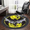 1pc Batman Logo Design Round carpet, Made of Polyester,Perfect for Decorating Office Chairs, Living Rooms