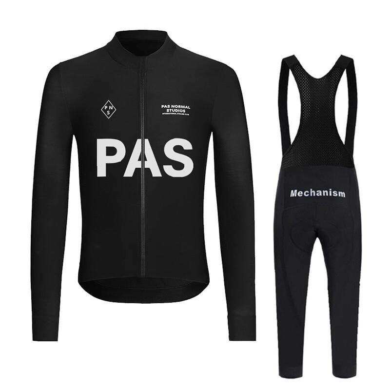 Mens Cycling Thermal Long Sleeve Jersey Bib Pants Set Breathable Warm Fleece Winter Bike Outfit