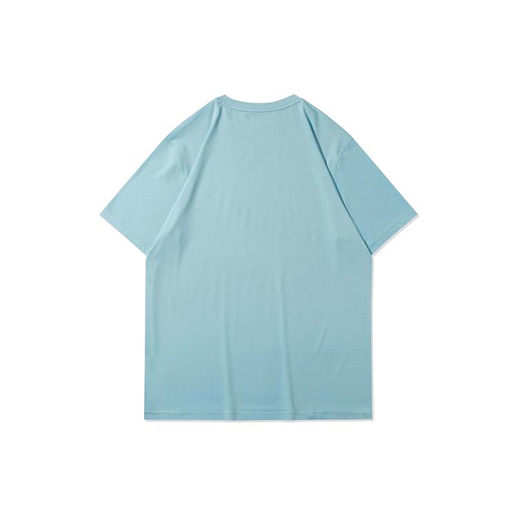 Li Ning T Shirts Men's Teal Blue Water Crew Neck Moderate Straight Fit ATSR209-7