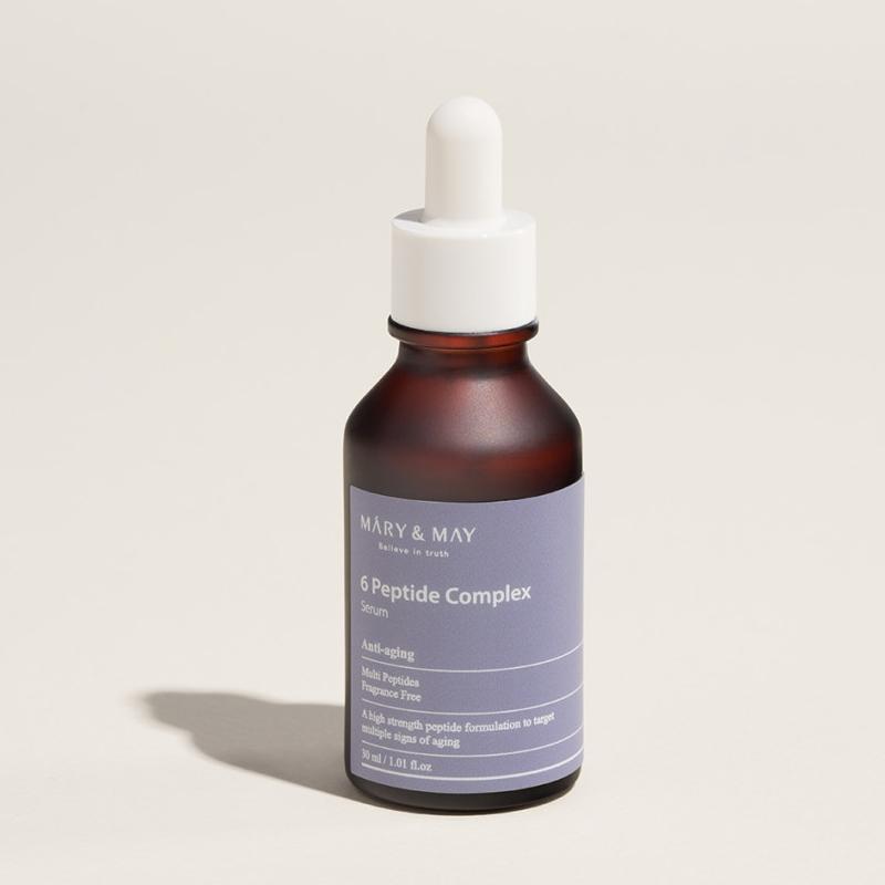 MARY & MAY 6 Peptide Complex Serum 30ml | Firming + Elasticity Anti-Aging K-Beauty 30ml