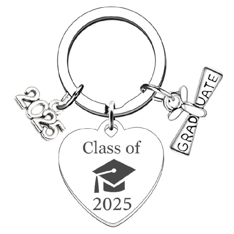 Stylish Graduation Keychain Stainless Steel Keychain Graduation Key Holder Graduate Keyring Perfect for Teenager Student