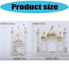 Ramadans Eid Home Decorations Gold and White Mosque Tower Islamic Eid Mubarak Decors Table Ornament Gift for Women Men
