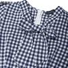 ZANZEA Women Bows Collar Summer Casual Short Sleeve Grid Print Dress