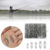 260Pcs Fishing Speed Clips Rustproof High Strength Freshwater Saltwater Stainless Steel Speed Clip Quick Snap Connector Tackle