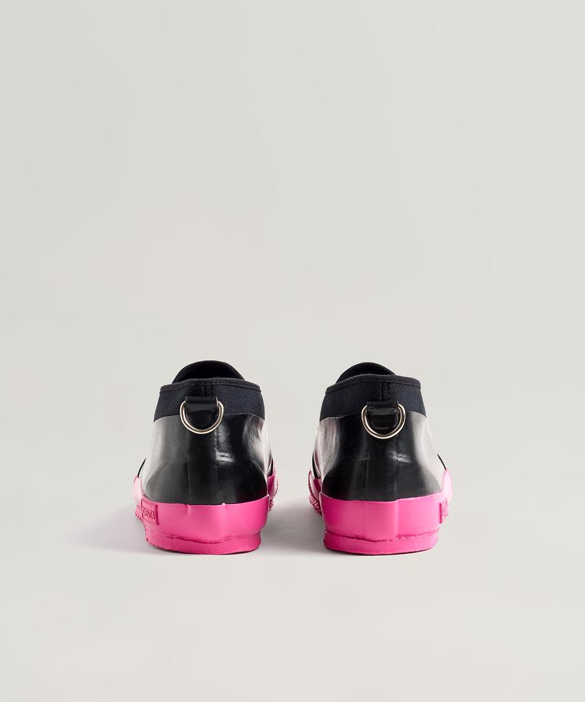Baskets Basses en Caoutchouc Novesta Noir/Rose