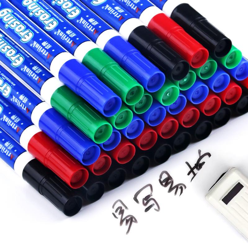 4pcs Whiteboard Marker Set,Erasable, Refillable,Safety,Non-Toxic,High Capacity,Office,Conferencing,Educational Items