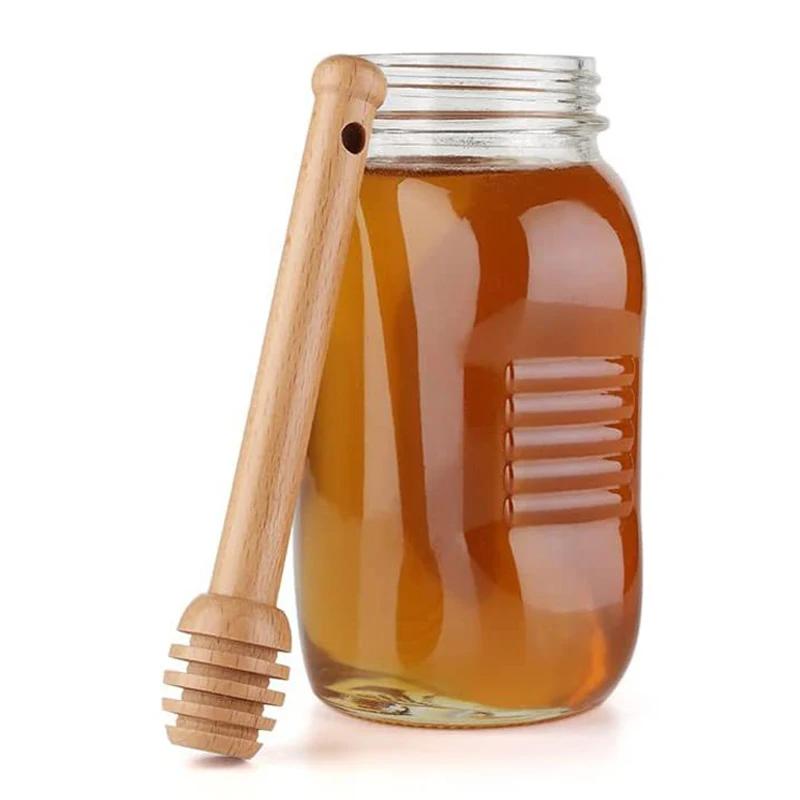 Honiglöffel Kleiner Holzlöffel Honiglöffel Sirup Servierlöffel Mini Teelöffel Holz Rührstab für Honigglas Dosieren Träufeln
