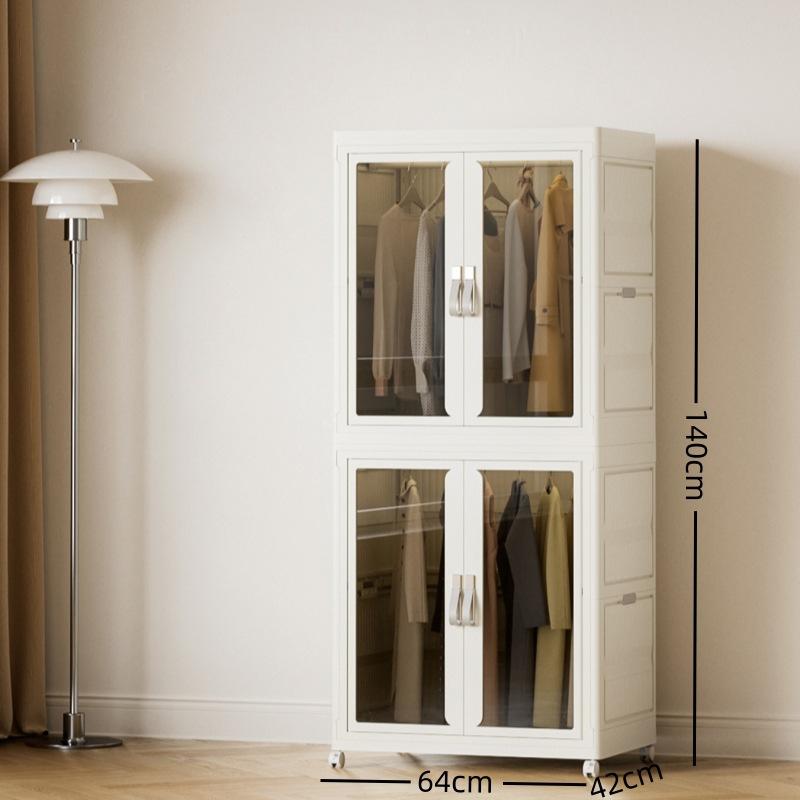 Foldable Multi-layer Wardrobe Household Dustproof Partition Closet Storage Wardrobe Bedroom Open Storage Folding Bins