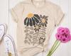 Matisse Style Flowers T-Shirt, Botanical Art Nouveau Graphic Tee