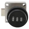 Combination Cam Lock Zinc Alloy Keyless Password Drawer Lock for Home Office Wardrobe Locker Black
