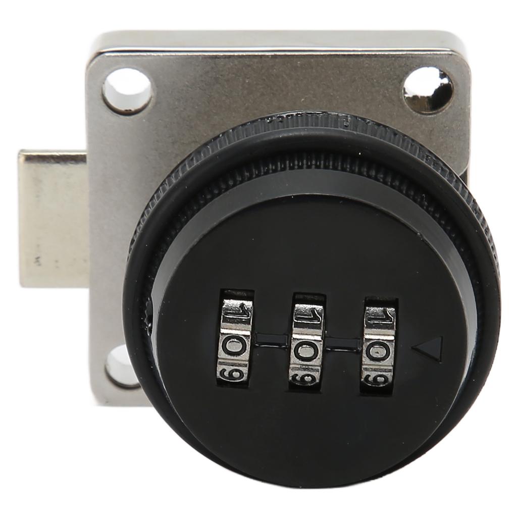Combination Cam Lock Zinc Alloy Keyless Password Drawer Lock for Home Office Wardrobe Locker Black