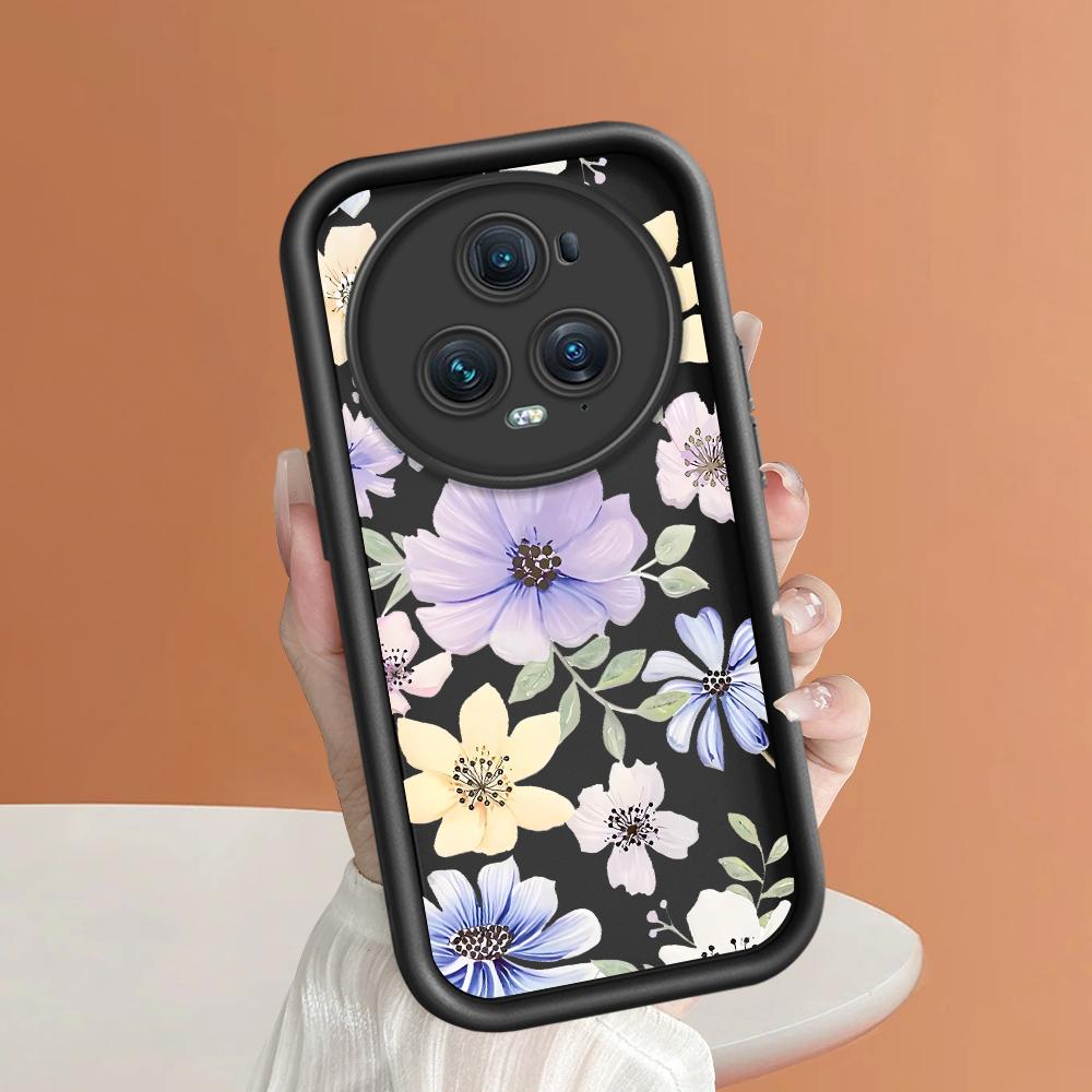 Soft Silicone Square Ladder Printing Pattern Phone Casing Full Cover Camera Shockproof Protection Rubber Case for Huawei Honor